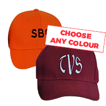 2 x Personalised Cap - Any Colour incl Delivery