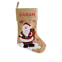 Modern Christmas Stocking - Santa incl Delivery