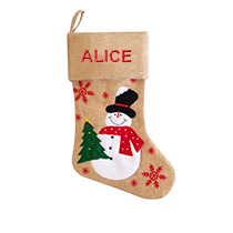 Modern Christmas Stocking - Snowman incl Delivery