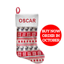 Pattern Christmas Stocking - Mixed incl Delivery
