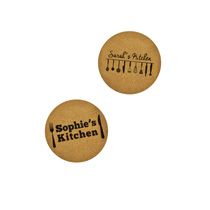 2 x Personalised Cork Coaster 95mm incl Delivery