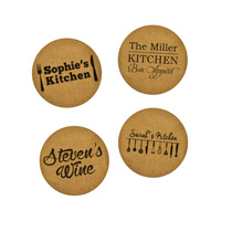 4 x Personalised Cork Coaster 95mm incl Delivery