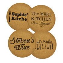 4 x Personalised Hot Pad 195mm incl Delivery