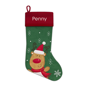 Christmas Stocking<br>Felt Reindeer