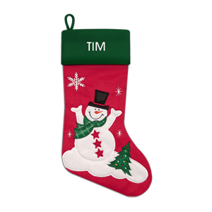 Christmas Stocking<br>Felt Snowman